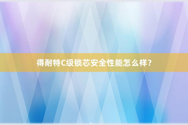 得耐特C级锁芯安全性能怎么样？